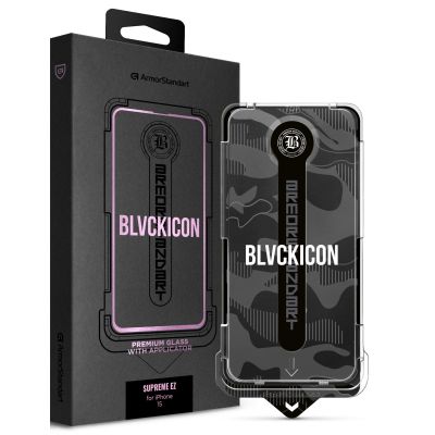 Стекло защитное Armorstandart Black Icon Supreme EZ iPhone 15 (ARM79261)