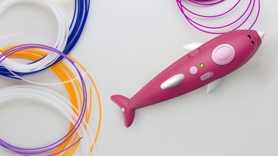 3D Ручка з трафаретами Дельфін Набір для дитячої творчості 3dPen Dolphin 9003 | Зображення 3
