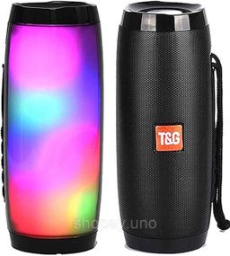 Bluetooth колонка вологостійка TG-157 Pulse з різнокольоровим підсвічуванням ∙ Портативна Bluetooth-колонка T&G TG-157 для дому