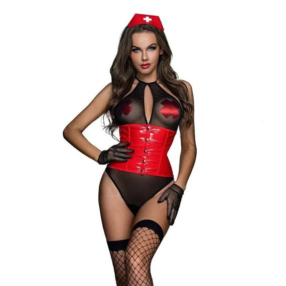 Еротичний костюм медсестри JSY «Витончена Лаура» One Size, 6 предметів sexstyle