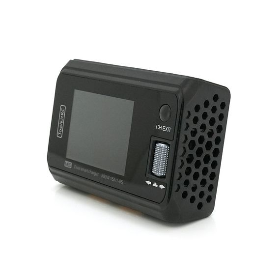 Зарядний пристрій ToolkitRC M6D, 2 канали, 500Вт, тип АКБ LiPo, LiHv, Li-ion, NiMh, LiFe, Pb, USB, роз'єм XT60, вхід 7-28В, вага | Зображення 2