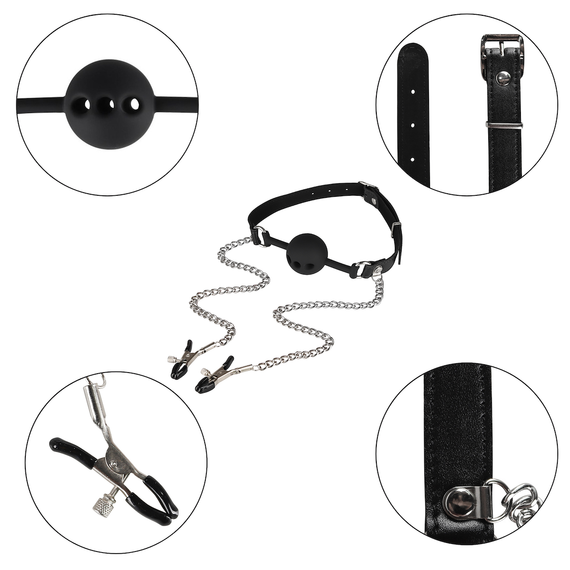 Кляп та затискачі для сосків Wild Play sexstyle | Зображення 9