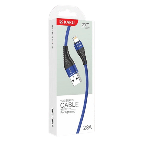 USB кабель Kaku KSC-098 USB - Lightning 1.2m / 2.8A - Blue | Зображення 2