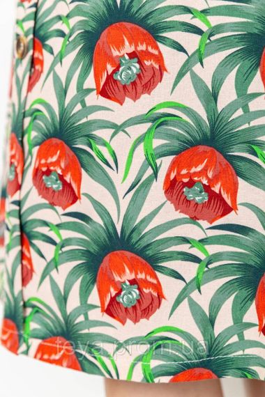 Модна жіноча сукня з принтом сезон літо-демісезон колір червоно-зелений FG_00820 | Зображення 4