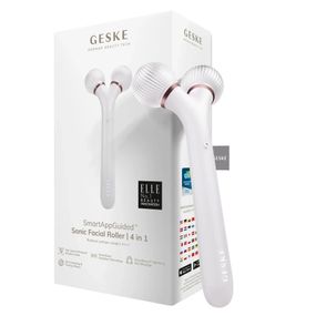 Електронний ультразвуковий ролик для обличчя GESKE Sonic Facial Roller 4в1 gray, Бронзовий