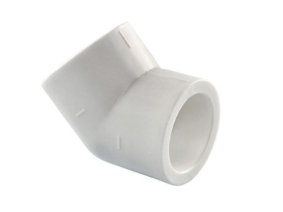 Кутник PPR 45° Ø25 білий колір ASCO® 50шт