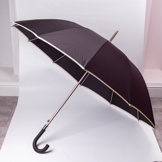 Класична парасолька-тростина з чохлом напівавтомат з поліестеру міцна надійна 12 спиць діаметр 120 см Фіолетовий HP-23-16V