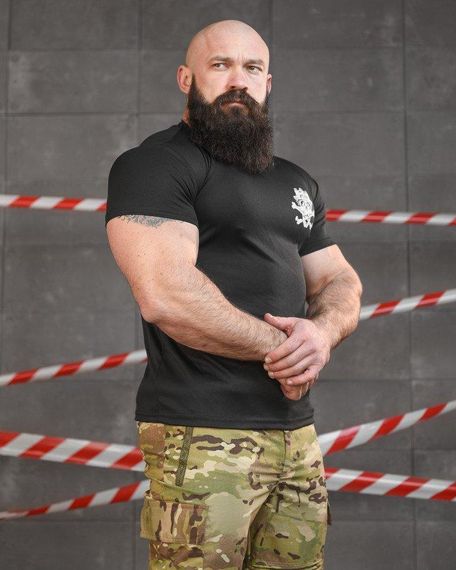 Тактична потоотводна футболка SABUR трон чорна НП5192 | Зображення 1