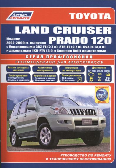 Toyota Land Cruiser Prado 120. Руководство по ремонту и эксплуатации. Книга