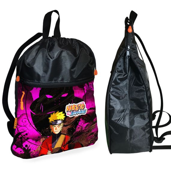Рюкзак-мішок для взуття, спортивної форми Аніме Наруто Акацукі дитяча сумка для змінки з розширювачем (01205)