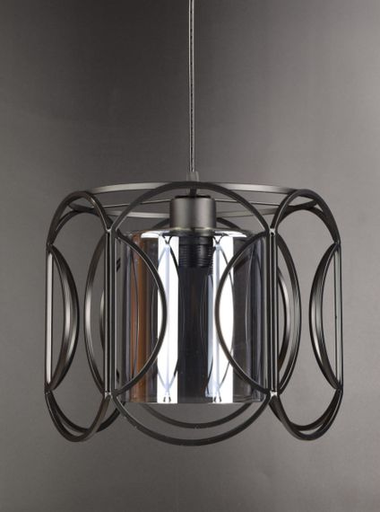 Люстра підвісна LOFT на 1 лампочку 25869 Чорний 35-95х29х29 см. | Зображення 1