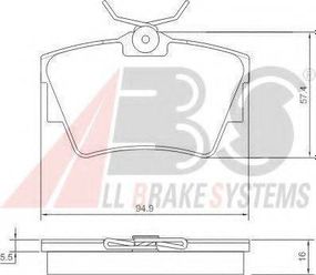 Колодка гальм. диск. NISSANOPELRENAULT PRIMASTARVIVAROTRAFIC задн. (вир-во ABS) A.B.S. 37288 на RENAULT TRAFIC II автобус (JL)