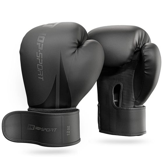 Боксерські рукавиці Hop-Sport HS-BG12 12oz чорні