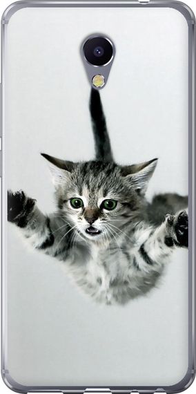 Чехол на Meizu M5 Note Летящий котёнок "2322u-447-17620"