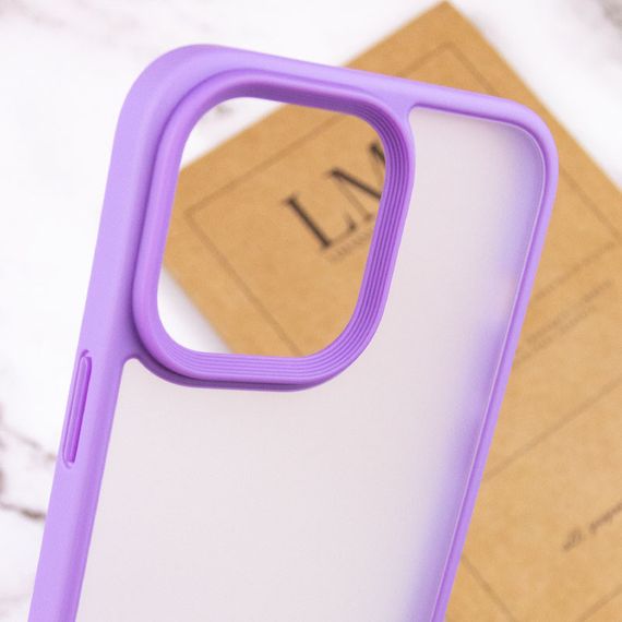TPU+PC чехол Metal Buttons для Apple iPhone 15 Pro Max (6.7") Сиреневый | Зображення 5