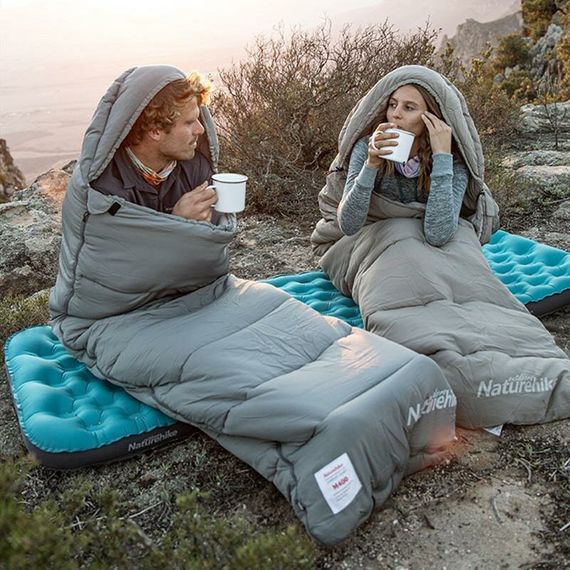 Спальник з капюшоном Naturehike M400 NH20MSD02, (1°C), лівий, сірий | Зображення 1