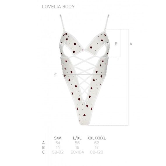 Еротичний боді з малюнком Passion LOVELIA BODY XXL/XXXL, white | Зображення 6