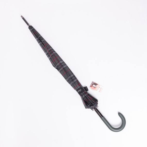 Класична парасолька-тростина напівавтомат з поліестеру 16 спиць діаметр 117 см Зелена HP-23-4GR | Зображення 1