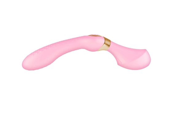 Вібромасажер Shunga Zoa Light Pink, двосторонній, для універсальної стимуляції та еротичного масажу | Зображення 1