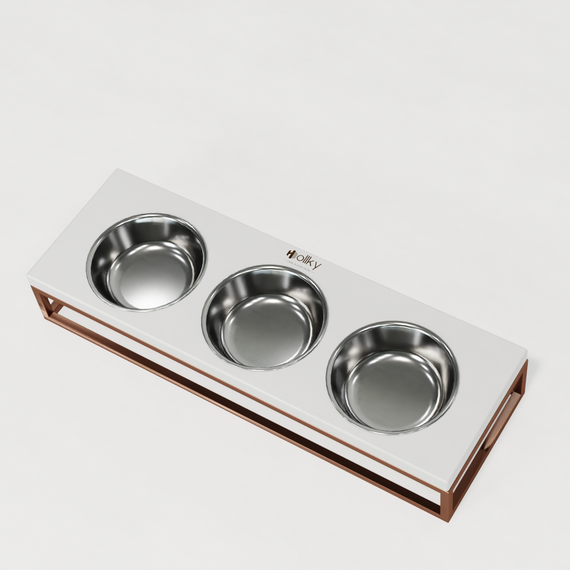 Миски на подставке для котов и маленьких собак Hollky Base Bar (3 × 0,45 л) Bar-54187-GLWH | Зображення 3