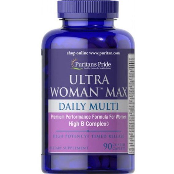 Вітамінно-мінеральний комплекс Puritan's Pride Ultra Woman Max Daily Multivitamin 90 Caplets PTP-51509