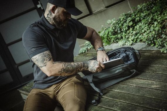 Рюкзак тактичний однолямковий 12 л чорний Вологозахисний Highlander Stoirm Gearslinger Рюкзак городського типу | Зображення 9