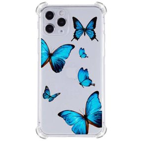 Прозорий протиударний чохол для iPhone 11 pro З принтом: Метелики