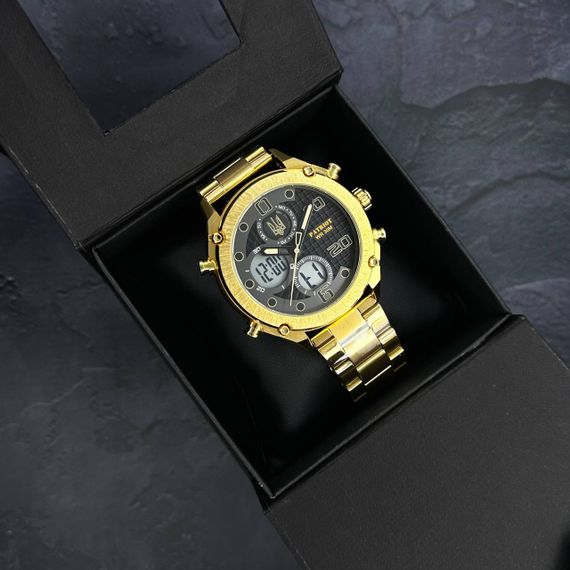 Patriot 017 Тризуб Золото Gold-Black-White Steel | Зображення 2