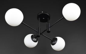 Люстра стельова на 4 лампочки 27759 Чорний 26х65х65 см.