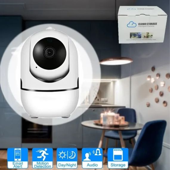 Поворотна IP камера QC011 бездротова WiFi для відеоспостереження зі звуком та нічним баченням | Зображення 8