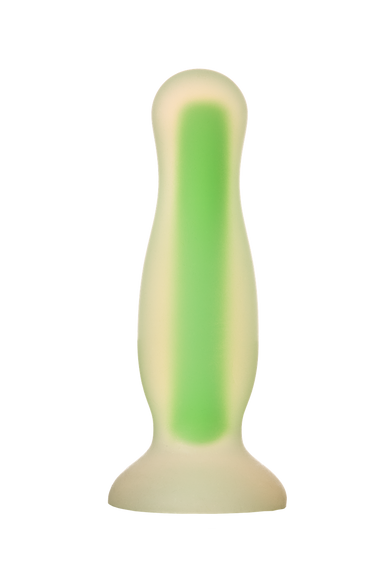 Светящаяся анальная пробка Dream Toys RADIANT SOFT SILICONE GLOW IN THE DARK PLUG SMALL GREEN sexstyle