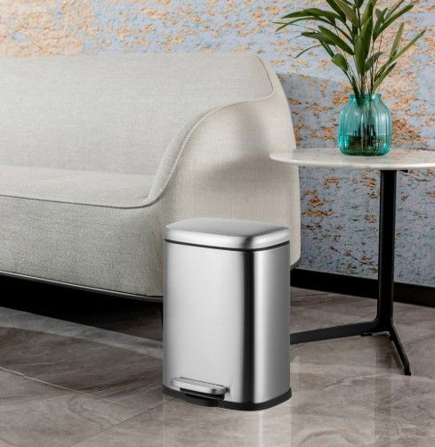 Відро для сміття Mixxus Premium Style-TC0305 SS Color з плавним закриттям, прямокутне, 5 л, нержавійка (MI7060) | Зображення 2