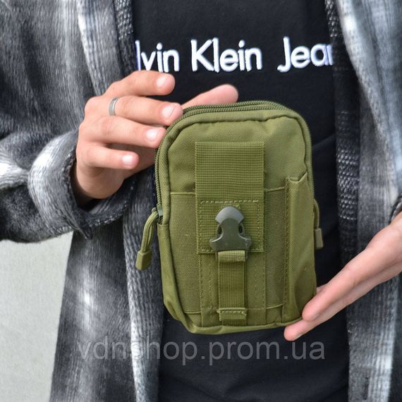 Тактична сумка - сумка для телефону, система MOLLE органайзер тактичний з кордури. Колір: хакі IL-28