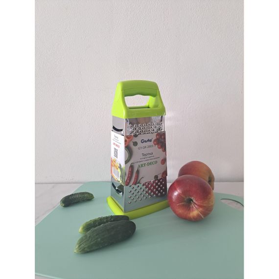 Тертка GT-GR-2003-3 ART-DECO чотиристороння з опорою з округлою ручкою Soft Touch 20 см GUSTO | Зображення 3