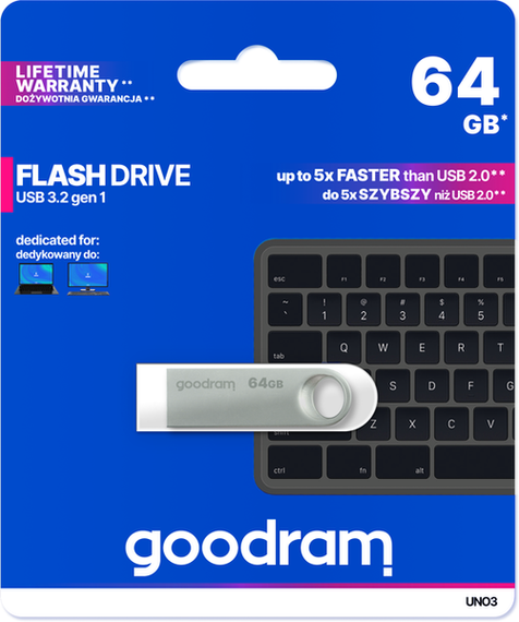 Flash Drive Goodram UNO3 64GB | Зображення 2
