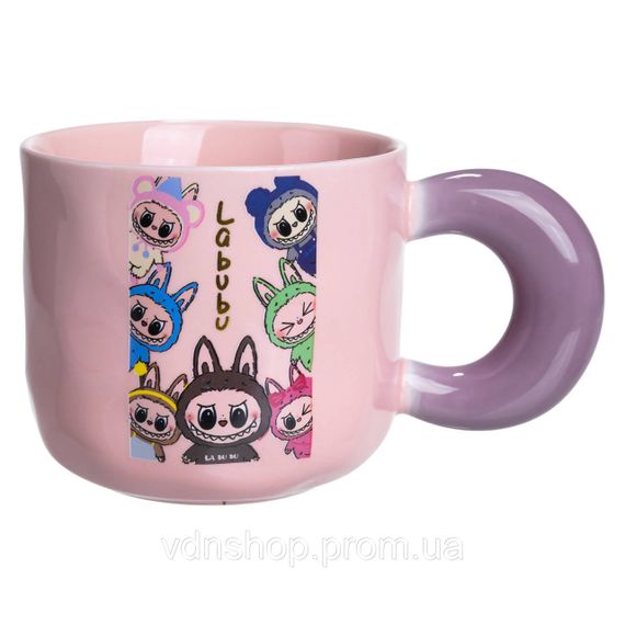 Чашка порцелянова Labubu Brighten Your Day 400 (мл) подарункова кружка прикольна чашка для дітей на подарунок FM-22B | Зображення 1