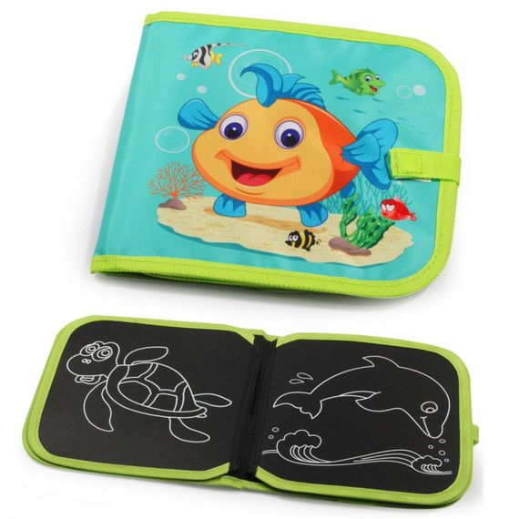 Дощечка для малювання 28056 на липучці і з крейдою  Рибка