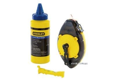 Шнур для розмитки STANLEY " PowerWinder ", в комплекти, 30м, крейдяний порошок 45г, Пидвисний ривень