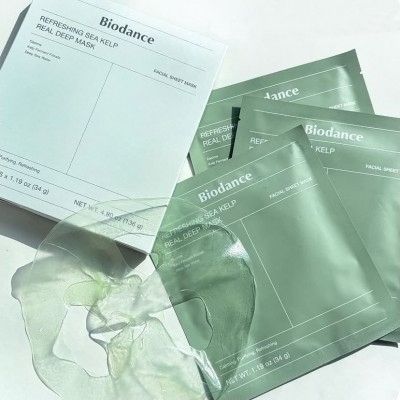 Ночная гидрогелевая маска для лица Biodance Refreshing Sea Kelp Real Deep Mask (34 g) | Зображення 1