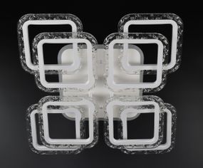 Люстра світлодіодна стельова LED світильник для квартири на стелю лед з пультом 26547 Білий 11х46х46 см.