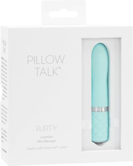 Роскошный вибратор PILLOW TALK - Flirty Teal с кристаллом Сваровски, гибкая головка sexstyle | Зображення 6