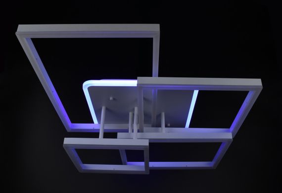 Люстра світлодіодна стельова LED світильник для квартири на стелю лед з пультом 26099 Білий 17х56х71 см. | Зображення 7