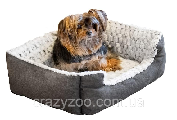 Лежак для собак и котов Ferplast Sweetie 45 с искусственным мехом серый 48x37x16 см 81064499 | Зображення 9
