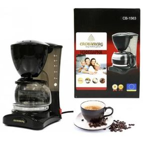 Кофеварка капельная с чайником  Crownberg CB-1563 0,6л 800Вт Черная