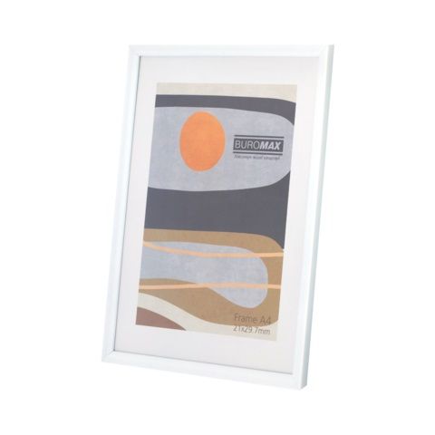 Рамка А4, 21х29.7 см BM.0910 BUROMAX, оргскло Біла (4823126845319) | Зображення 3
