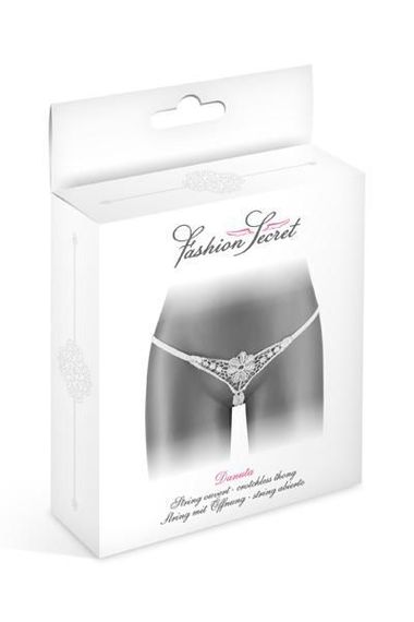 Трусики-стрінги з доступом Fashion Secret DANUTA White | Зображення 2