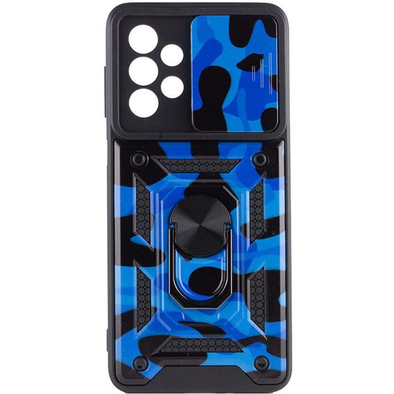 Ударостійкий чохол Camshield Serge Ring Camsung Galaxy A23 4G TPU+PC, Кольцо-держатель, Синий / Army Blue | Зображення 1