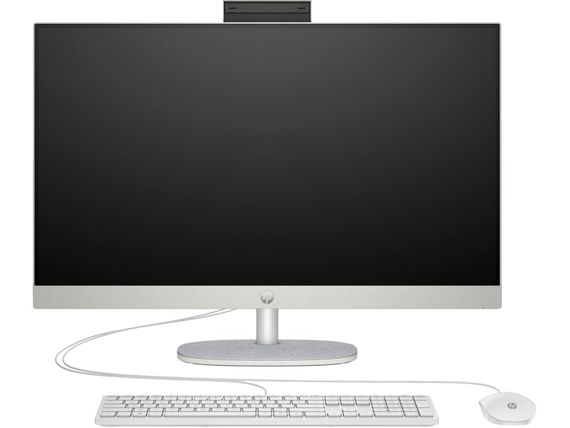 Комп'ютер персональний моноблок HP  All-in-One 27' FHD IPS AG, AMD R5-7520U, 16GB, F512GB, UMA, WiFi, кл+м, DOS, білий (AR0N4EA)