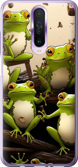 Чехол на Xiaomi Redmi K30 Жабки "5656u-1836-17620"