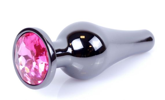 Анальний затор Boss Series - Jewellery Dark Silver BUTT PLUG Pink, BS6400053 sexstyle | Зображення 6